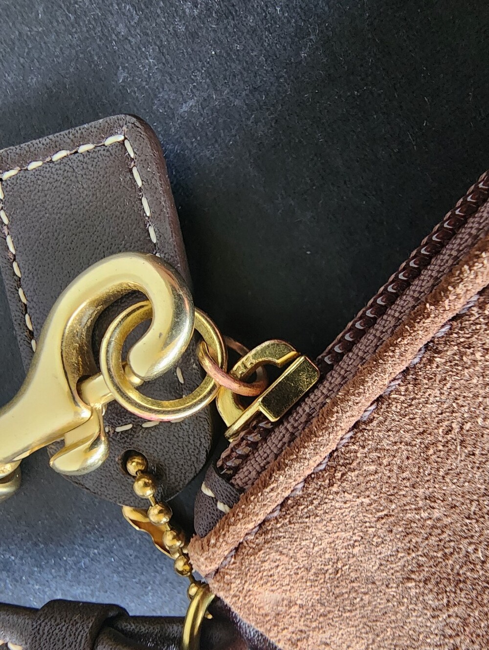 NWOT Coach Vintage Suede Wristlet, Brown, 2002 - Picture 5 of 7